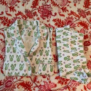 *LIMITED EDITION* Roller Rabbit Green Love Bunnies